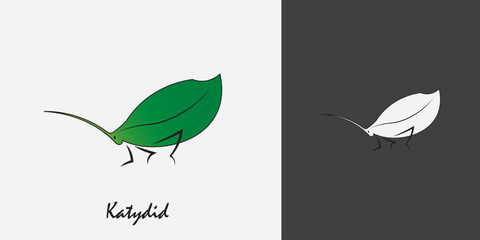 Katydid logo design in green color