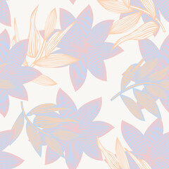 Pastels Floral Seamless Pattern Design