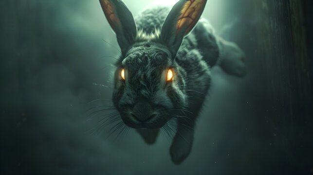 Unsettling Rabbit Encounter in Shadowy Realm of Mysteries and Suspense