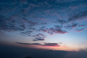 sunset over the sea