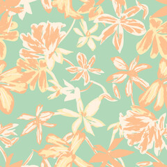 Pastel Abstract Floral Seamless Pattern Design