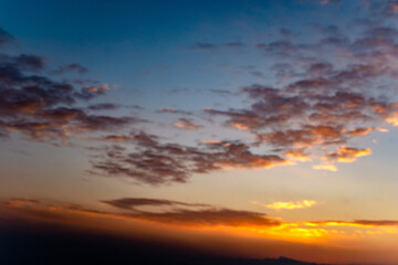 sunset in the sky