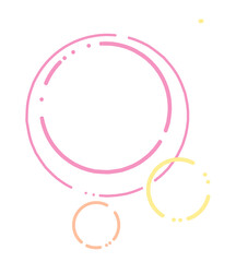 background with speech bubbles circle line