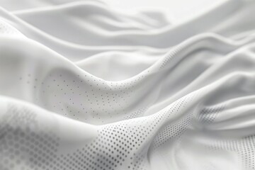 Obraz premium Abstract background with waves and halftone dots pattern. Grey and white backdrop .