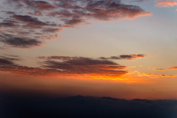 sunset in the mountains