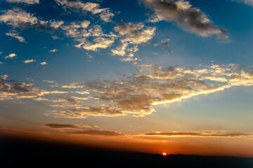 sunset in the sky
