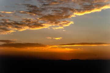 sunset over the river