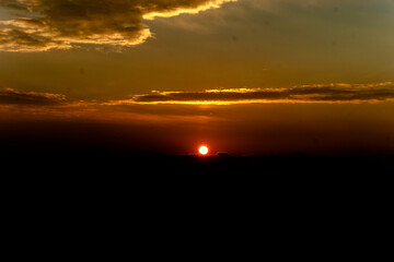 sunset over the river