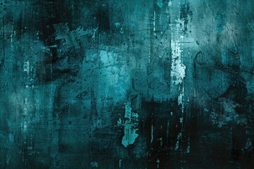 abstract blue background with teal black vintage grunge background texture design with elegant antique paint on wall illustration for luxury paper, or web background templates, old background paint  - obrazy, fototapety, plakaty