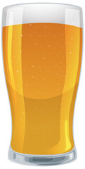 Vector illustration of a full pint of beer