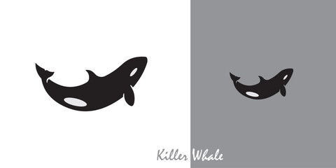 Killer Whale Logo, Wild Ocean Orca