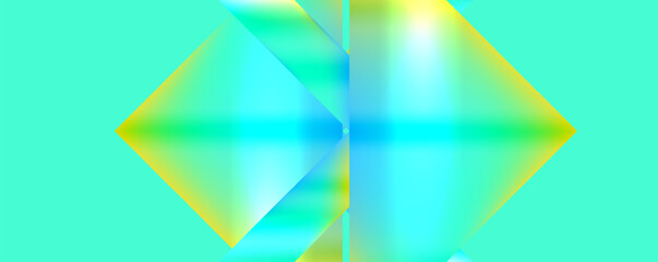 Neon color abstract geometric shapes background design. Vector Illustration For Wallpaper, Banner, Background, Card, Book Illustration, landing page