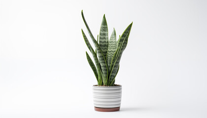 A Snake Plant Sansevieria known for its tall upright
