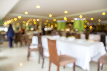 Image blurred of restaurant background