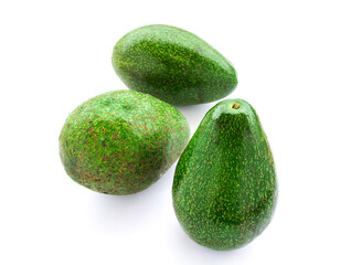 avocado on white background