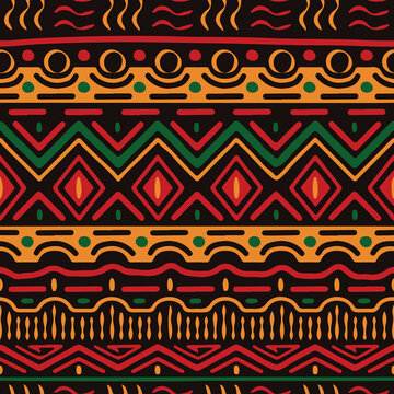 Hand Made African Digital Paper, African Background, Kwanzaa Pattern