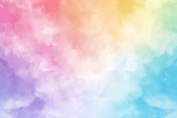 Vibrant watercolor backdrop with a spectrum of pastel hues, capturing the whimsical essence of a rainbow.