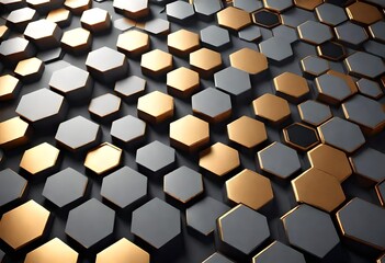 black and hexagon pattern background 