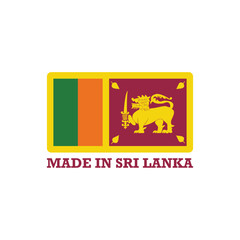 Made in Sri Lanka Icon Made in SL. Packaging symbols.  