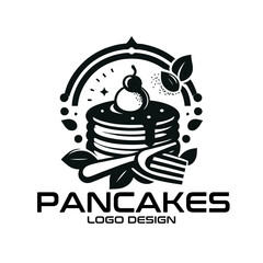 Pancakes Vector Logo Design