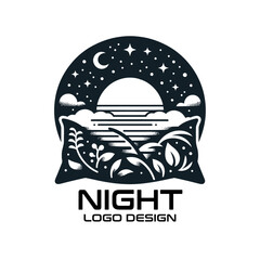 Night Vector Logo Design