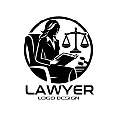 Lawyer Vector Logo Design