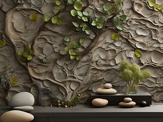 Take inspiration from nature and incorporate organic textures into your design with delicate patterns of leaves, or the smooth, pebbled texture of river stone.