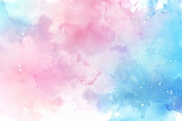 Soft pastel watercolor background with a gentle gradient from pink to blue, creating a tranquil and artistic atmosphere. - obrazy, fototapety, plakaty