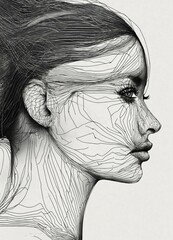sketch of a person .Generative AI