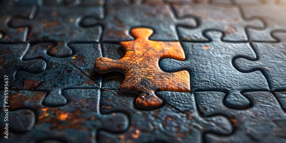 Poster the perfect puzzle piece solving the challenge with precision and efficiency