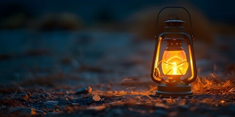 Glowing Lantern in the Darkened Wilderness,Offering Hope and Guidance for the Journey Ahead