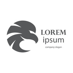 Simple and elegant eagle head logo design
