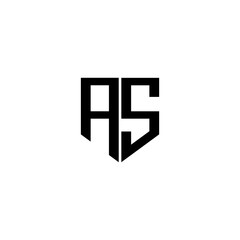 AS letter logo design with white background in illustrator. Vector logo, calligraphy designs for logo, Poster, Invitation, etc.