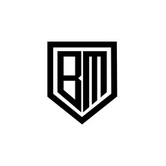 BM letter logo design with white background in illustrator. Vector logo, calligraphy designs for logo, Poster, Invitation, etc.