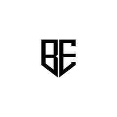 BE letter logo design with white background in illustrator. Vector logo, calligraphy designs for logo, Poster, Invitation, etc.