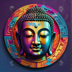 Ancient god illustration buddha