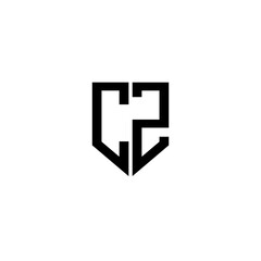 CZ letter logo design with white background in illustrator. Vector logo, calligraphy designs for logo, Poster, Invitation, etc. - obrazy, fototapety, plakaty