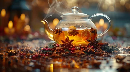 Poster teapot and tea © V.fang