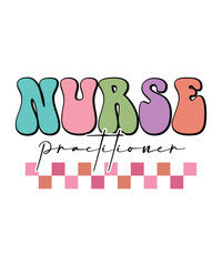 Nurse practitioner, nurse t shirt design print template
