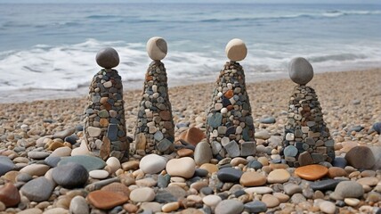 Pebble Art and stone sculpture 