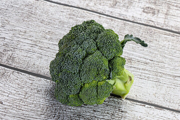 Raw ripe green broccoli cabbage