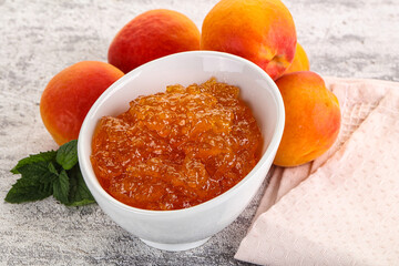 Sweet apricot jam homemade dessert