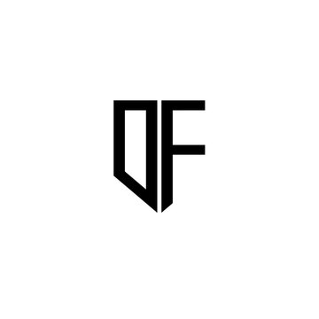 DF letter logo design with white background in illustrator. Vector logo, calligraphy designs for logo, Poster, Invitation, etc.