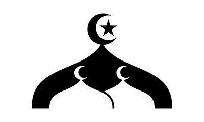 logo mosque building vector
