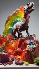 Chocolate artisans in the Stone Age using obregonia molds, a gamma-ray burst infusing the treats with a rainbow sheen,