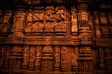 sculptures in the temple - obrazy, fototapety, plakaty