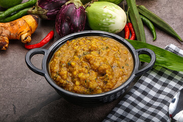 Indian cuisine Dal Tadka soup