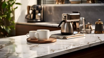 Plexiglas foto achterwand coffee maker,coffee maker on the table,espresso maker © Muhammad