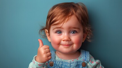 Little Girl Giving Thumbs Up