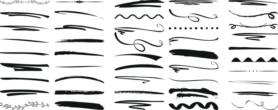 underline vector set